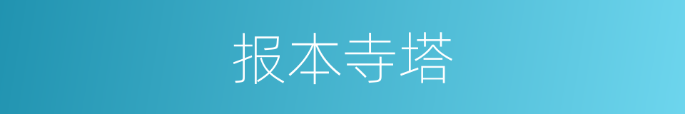 报本寺塔的同义词