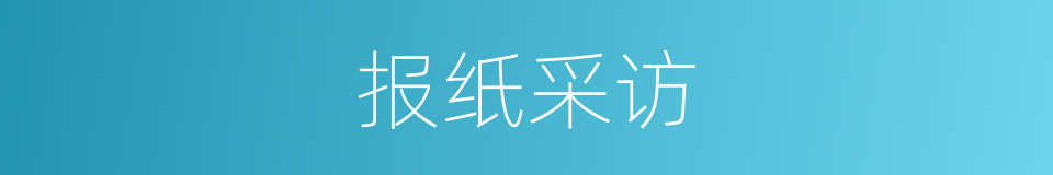 报纸采访的同义词