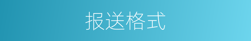 报送格式的同义词