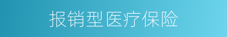 报销型医疗保险的意思