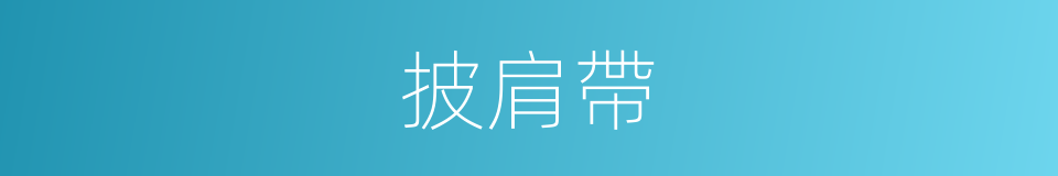 披肩帶的同義詞