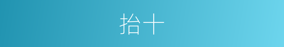 抬十的同义词