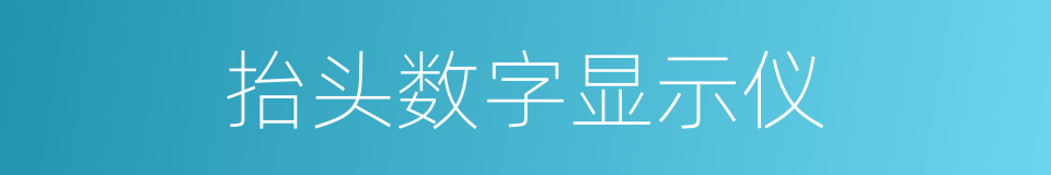 抬头数字显示仪的同义词