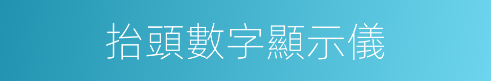 抬頭數字顯示儀的同義詞