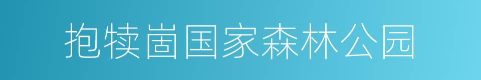 抱犊崮国家森林公园的同义词