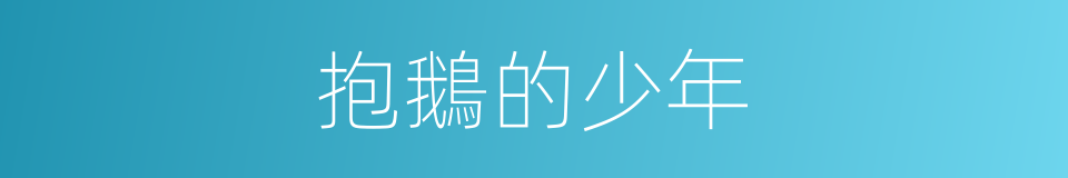 抱鵝的少年的同義詞