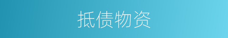 抵债物资的同义词