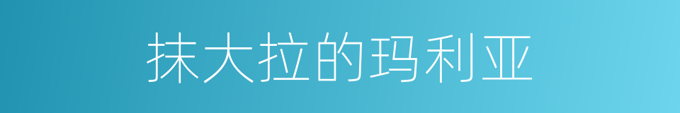 抹大拉的玛利亚的同义词