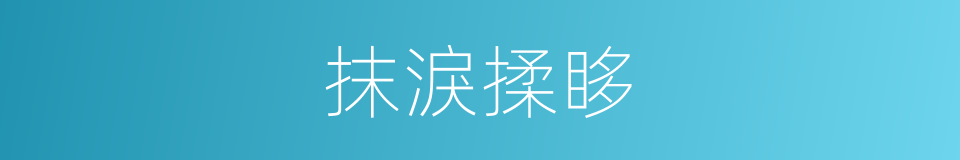 抹淚揉眵的意思