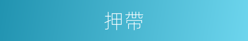 押帶的同義詞