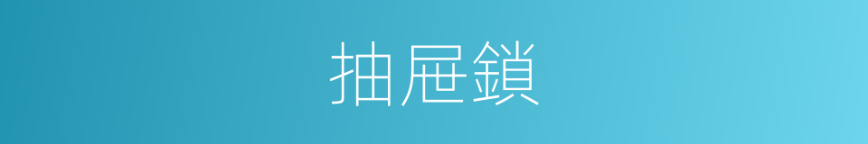 抽屉鎖的同義詞