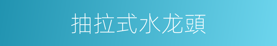 抽拉式水龙頭的同義詞