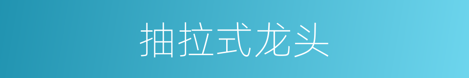 抽拉式龙头的同义词
