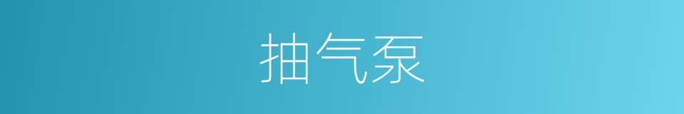 抽气泵的同义词