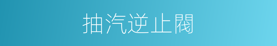 抽汽逆止閥的同義詞