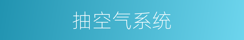 抽空气系统的意思