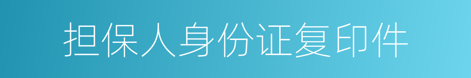 担保人身份证复印件的同义词