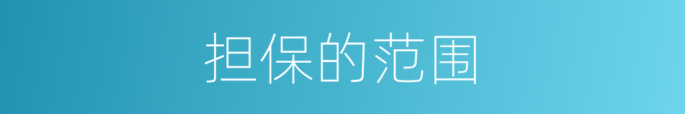 担保的范围的同义词