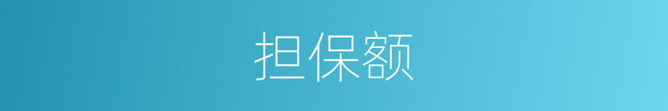担保额的同义词