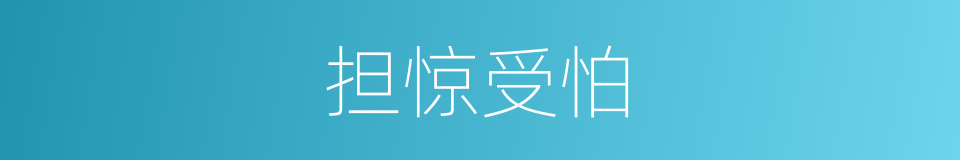 担惊受怕的意思