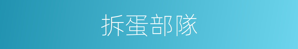 拆蛋部隊的同義詞