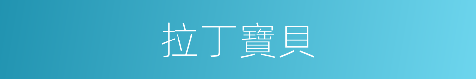 拉丁寶貝的同義詞