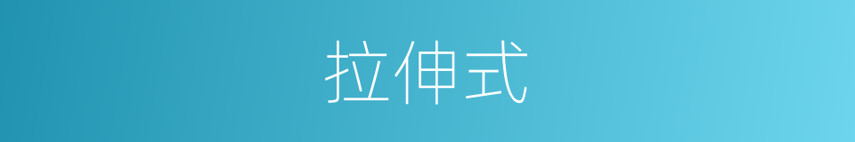 拉伸式的同义词