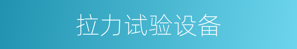 拉力试验设备的同义词