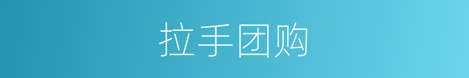 拉手团购的同义词