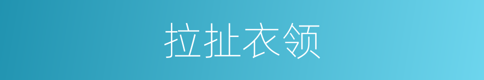 拉扯衣领的同义词