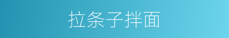拉条子拌面的同义词
