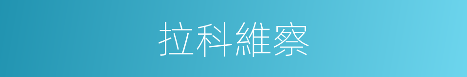 拉科維察的同義詞