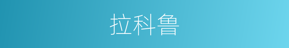 拉科鲁的同义词