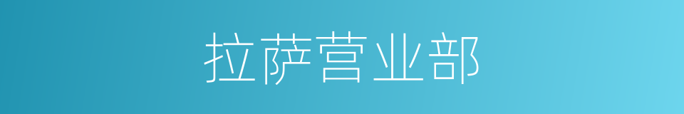 拉萨营业部的同义词
