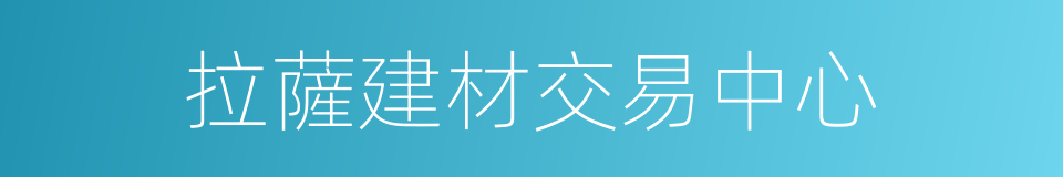 拉薩建材交易中心的同義詞