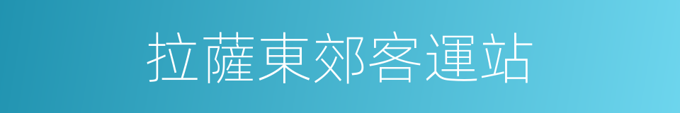 拉薩東郊客運站的同義詞