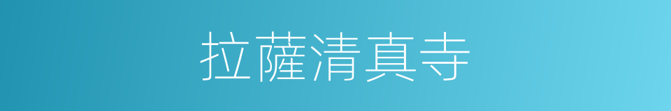 拉薩清真寺的同義詞