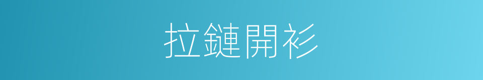 拉鏈開衫的同義詞