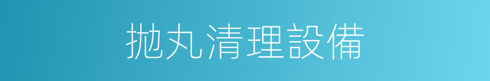 拋丸清理設備的同義詞