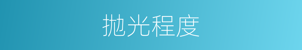拋光程度的同義詞