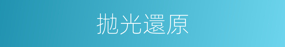 拋光還原的同義詞