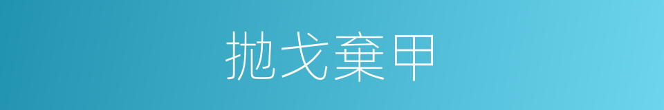 拋戈棄甲的意思