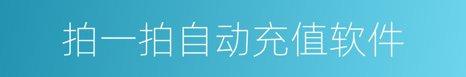 拍一拍自动充值软件的同义词