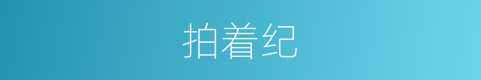 拍着纪的同义词