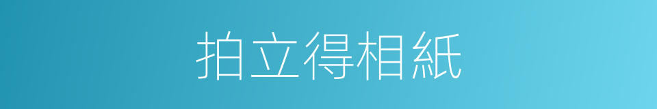 拍立得相紙的同義詞