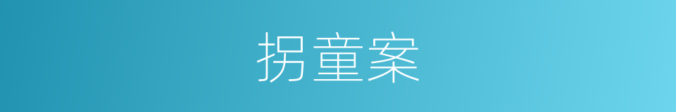 拐童案的同义词