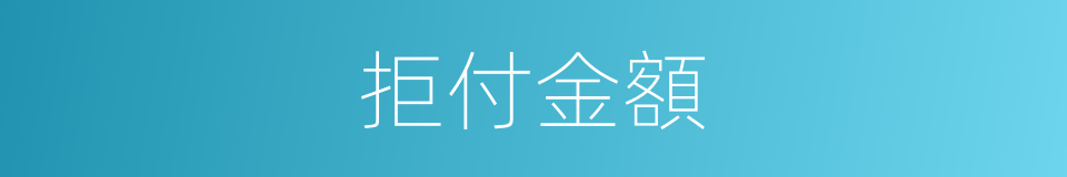 拒付金額的同義詞