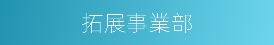 拓展事業部的同義詞