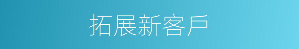 拓展新客戶的同義詞