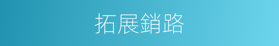 拓展銷路的同義詞